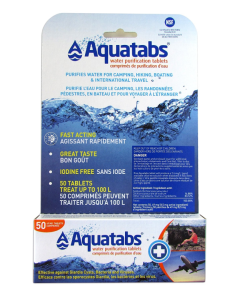 Comprimés Aquatabs de purification de l'eau  - 49 mg (50 / boîte)