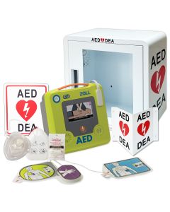Ensemble Zoll AED 3 avec armoire, masque de poche pour RCP et panneaux AED