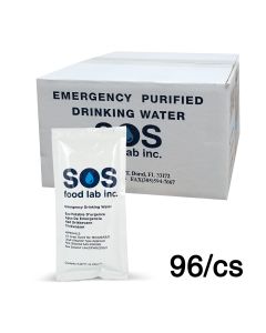 S.O.S® Food Lab - Eau potable purifiée d'urgence (125 ml) - Caisse de 96