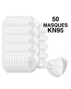 Masque Respiratoire contre les Particules KN95 à 4 plis (paquet de 50)