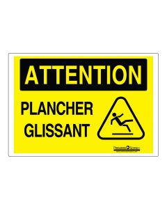 Enseigne ATTENTION – « PLANCHER GLISSANT »