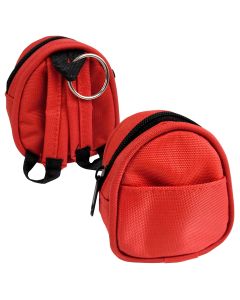 Petit sac à dos porte-clés en nylon rouge - VIde, 7 cm x 7,5 cm x 4 cm