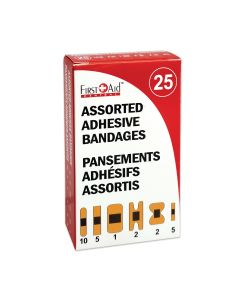 Bandages Adhésifs en Tissu - Assortis (boîte de 25)